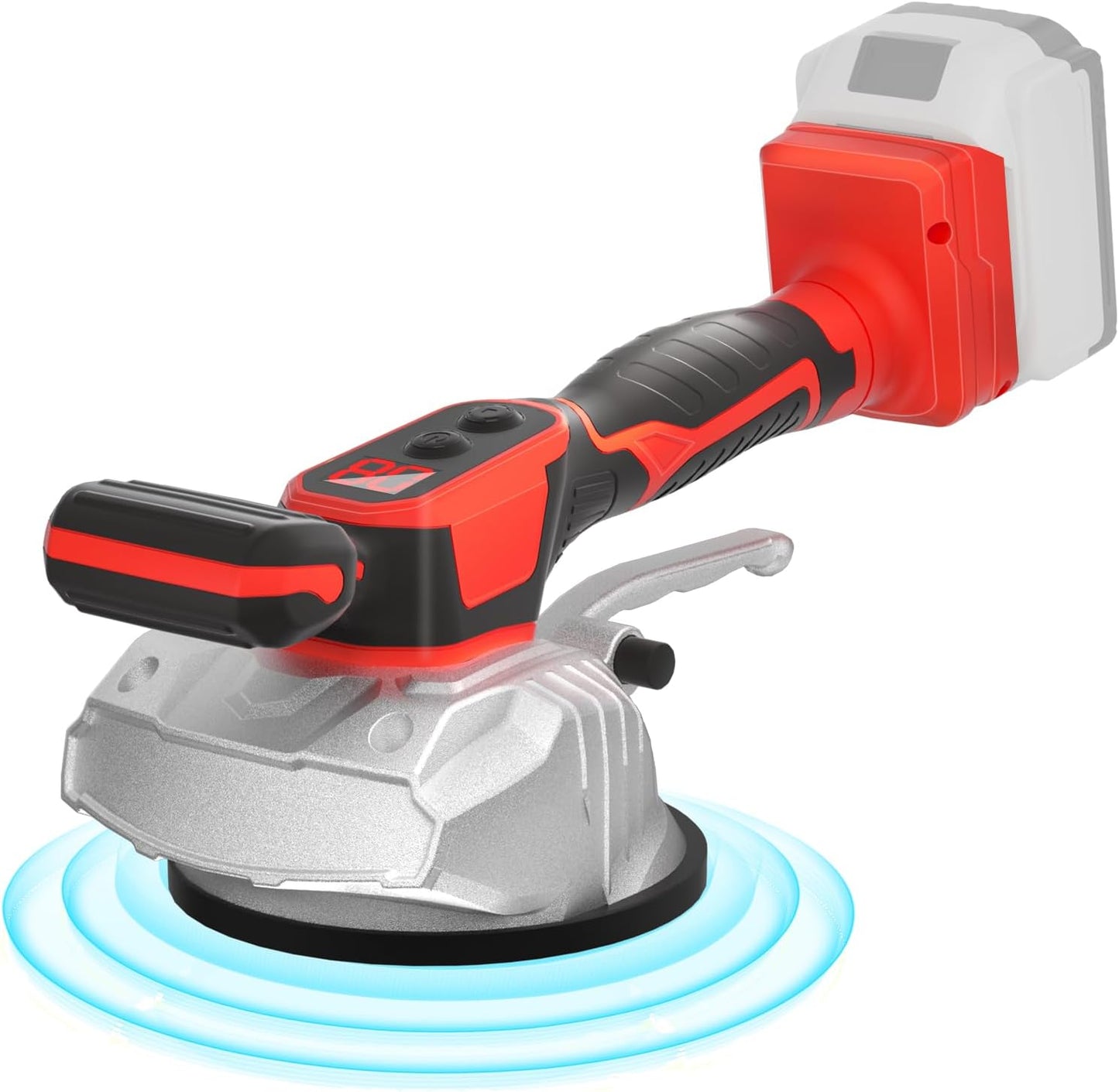 Tile Vibration Tool Compatible with Dewalt 20V Max Battery(No Battery) Tile Vibration Leveling Machine with 8 Level.Digital Display.Suction Cup & & Lock Design for Floor/Tile/Wall