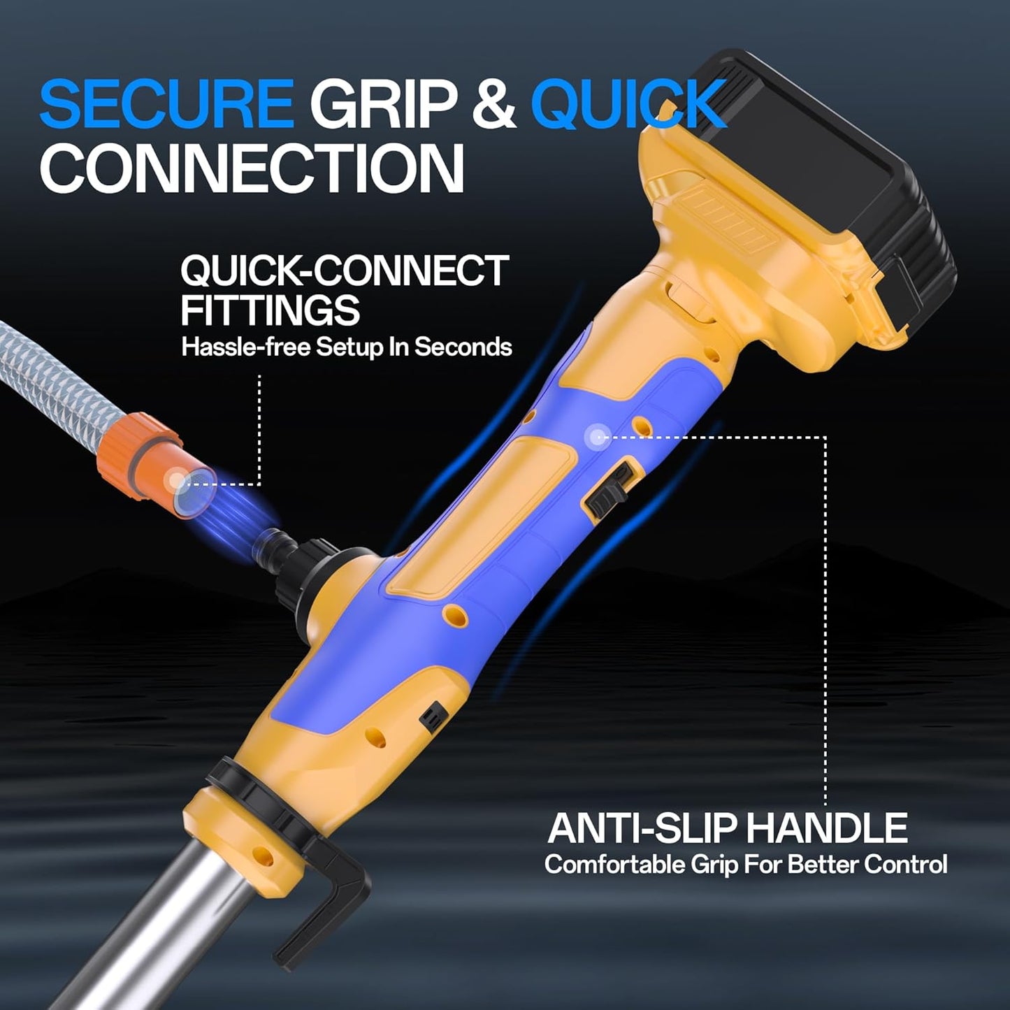 Cordless Stick Water Transfer Pump Compatible with Dewalt 20V MAX Battery(NO Battery)720GPH.32FT Head. Portable Utility Sump Pump Kit with 3/4 Outlet for Pool/Garden/Pond/RV/Boat Draining