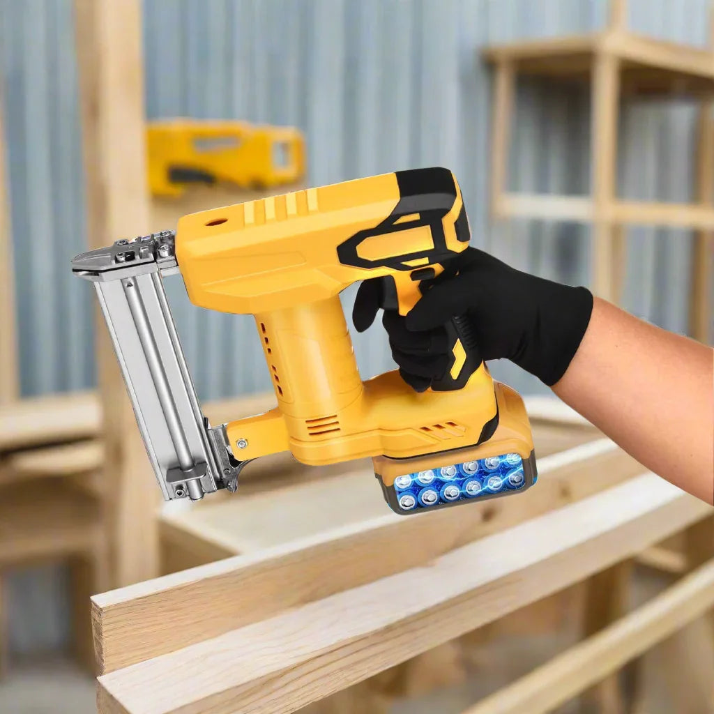 18 Gauge Brad Nailer/Narrow Crown Stapler Compatible with Dewalt 20V MAX Battery(NO Battery) 2 in 1 Cordless Nail Gun with 1000 Nails and 1000 Staples for Home Improvement. DIY and Woodworking
