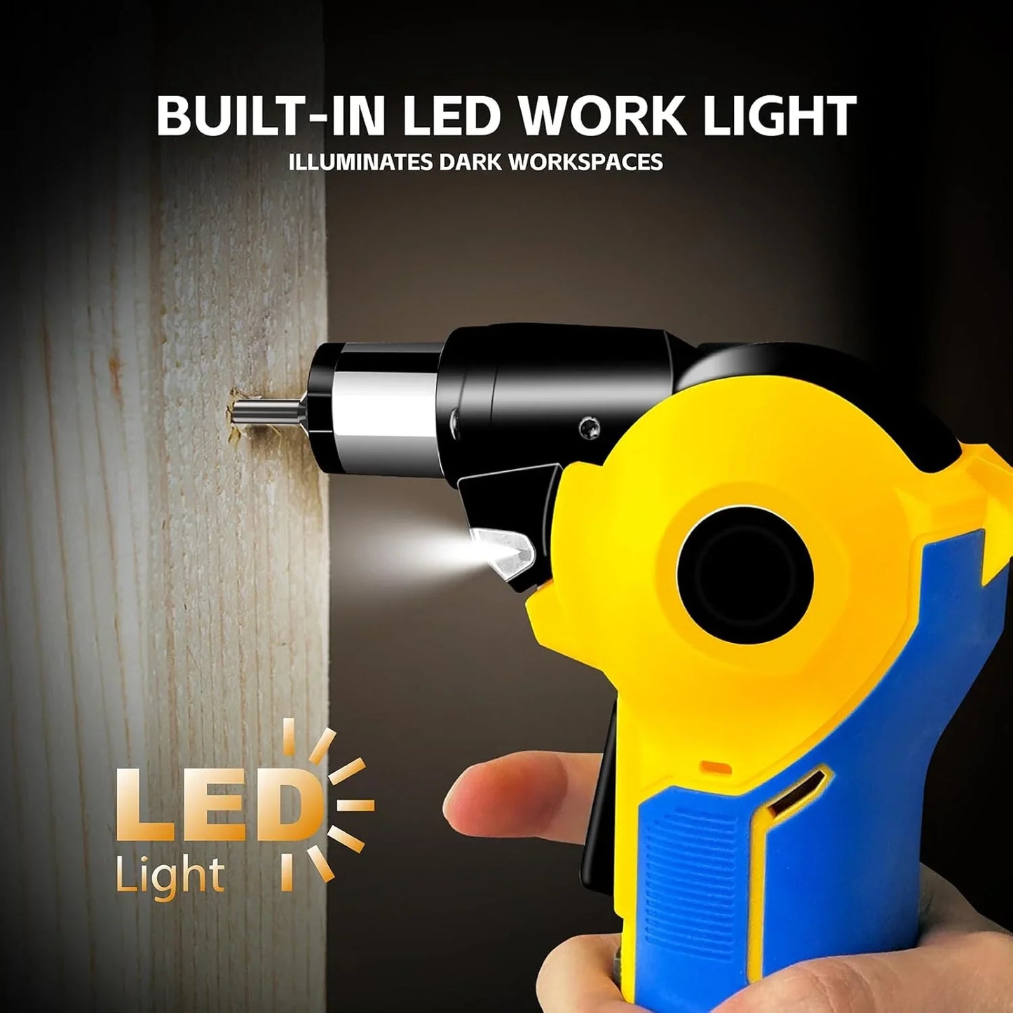 Cordless Palm Nailer,Dewalt 20V Max Battery Compatible(NO Battery), Auto Hammer with Magnetic Collet Brushless 14000 RPM,0-90°Adjustable,Cordless Power Nailer for Joist Hangers, Tight Spaces