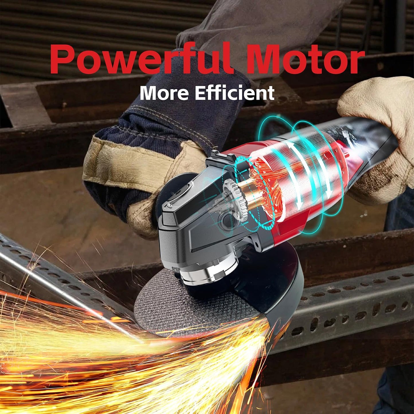 Angle Grinder Compatible with Milwaukee 18V Max Battery,Cordless Grinder,4-1/2" Blades Brushless Grinder for Cutting, Griding & Polishing,Battery Powered Angle Grinder(10000RPM,NO Battery & Wheels)