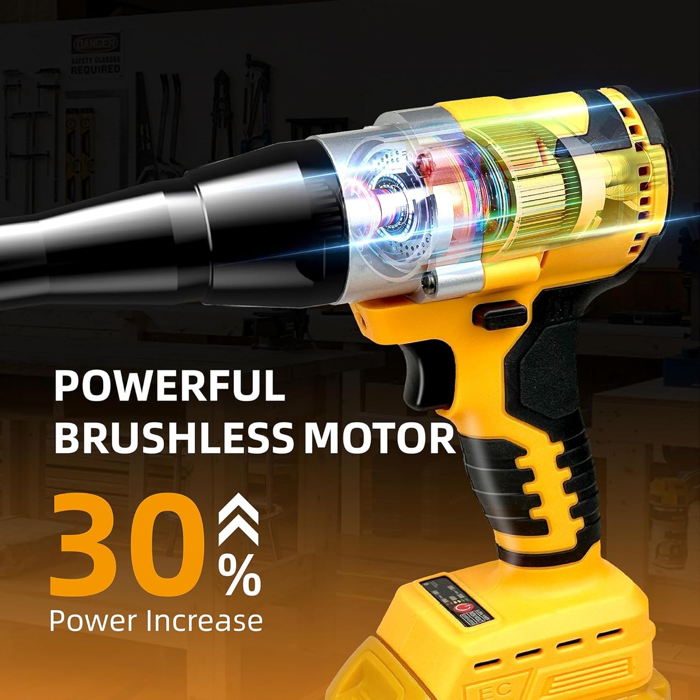 Cordless Rivet Gun,Dewalt 20V Max Battery Compatible (No Battery), Electric Rivet Gun, Brushless Pop Rivet Gun Tool for Rivets 1/8'' 5/32'' 3/16''
