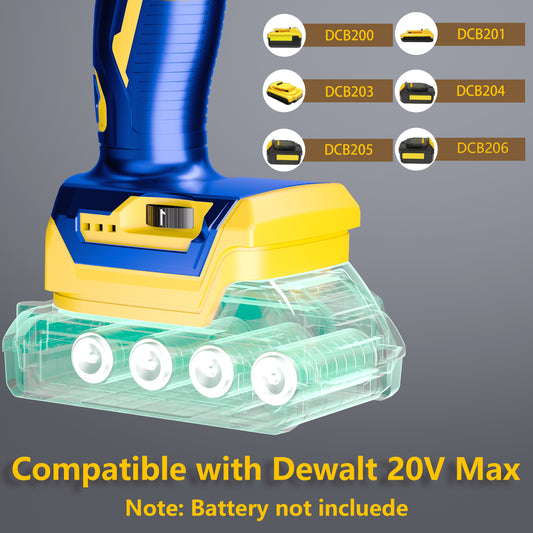 Cordless Electric Caulking Gun Compatible with DeWalt 20V Max Battery(NO BATTERY), 310ml/10oz Caulk tubes, LED Light, Auto Retract, 6 Speed Caulk Gun No Drip for Filling, Sealing, Repairing