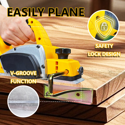 Cordless Brushless Handheld Planer Compatible with Dewalt 20V MAX Battery, 3-1/4″, 15000 RPM, Power Planer Tool Only (No Battery), Electric Wood Planer for Woodworking, Carpenter and Home DIY