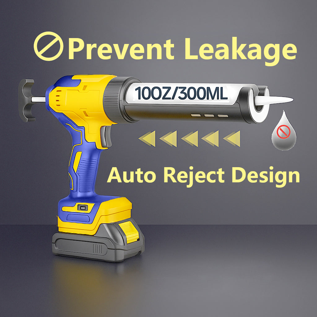 Cordless Electric Caulking Gun Compatible with DeWalt 20V Max Battery(NO BATTERY), 310ml/10oz Caulk tubes, LED Light, Auto Retract, 6 Speed Caulk Gun No Drip for Filling, Sealing, Repairing