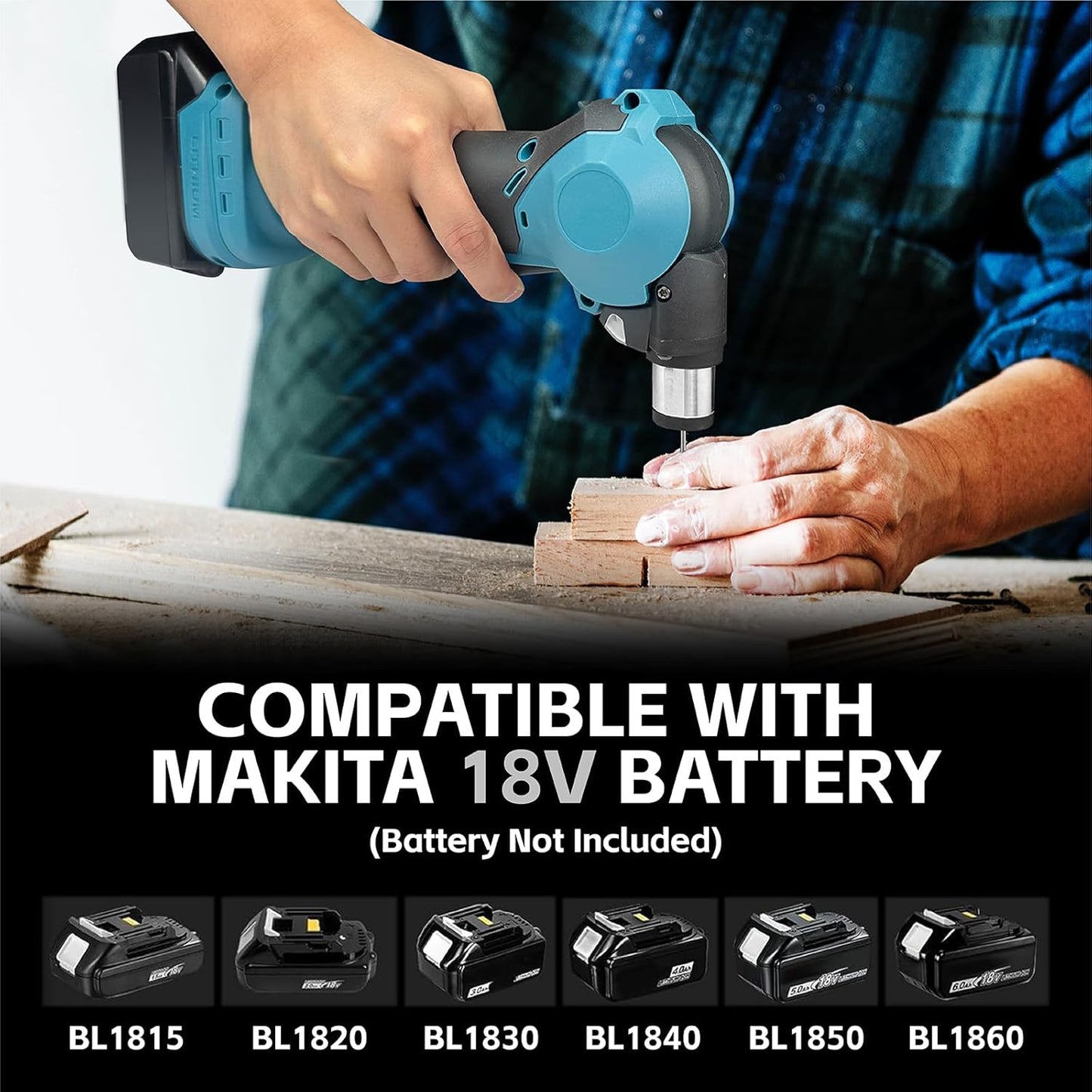 Palm Nailer Compatible with Makita 18V Battery(NO Battery) Auto Hammer with Magnetic Collet Brushless 14000 RPM,0-90°Adjustable,Power Framing Nailer for Joist Hangers, Tight Spaces