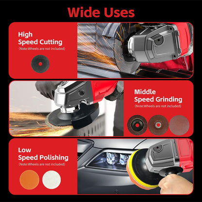 Angle Grinder Compatible with Milwaukee 18V Max Battery,Cordless Grinder,4-1/2" Blades Brushless Grinder for Cutting, Griding & Polishing,Battery Powered Angle Grinder(10000RPM,NO Battery & Wheels)