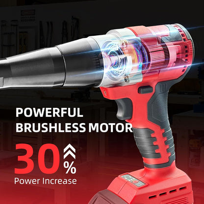 Cordless Rivet Gun, Compatible with Milwaukee M18 18V Battery (No Battery), Brushless Motor, 3/16", 5/32", 1/8" Rivets, 1000 RPM, 18V DC, Red