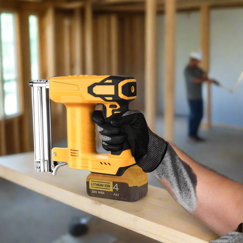 18 Gauge Brad Nailer/Narrow Crown Stapler Compatible with Dewalt 20V MAX Battery(NO Battery) 2 in 1 Cordless Nail Gun with 1000 Nails and 1000 Staples for Home Improvement. DIY and Woodworking