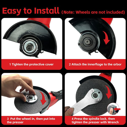 Angle Grinder Compatible with Milwaukee 18V Max Battery,Cordless Grinder,4-1/2" Blades Brushless Grinder for Cutting, Griding & Polishing,Battery Powered Angle Grinder(10000RPM,NO Battery & Wheels)