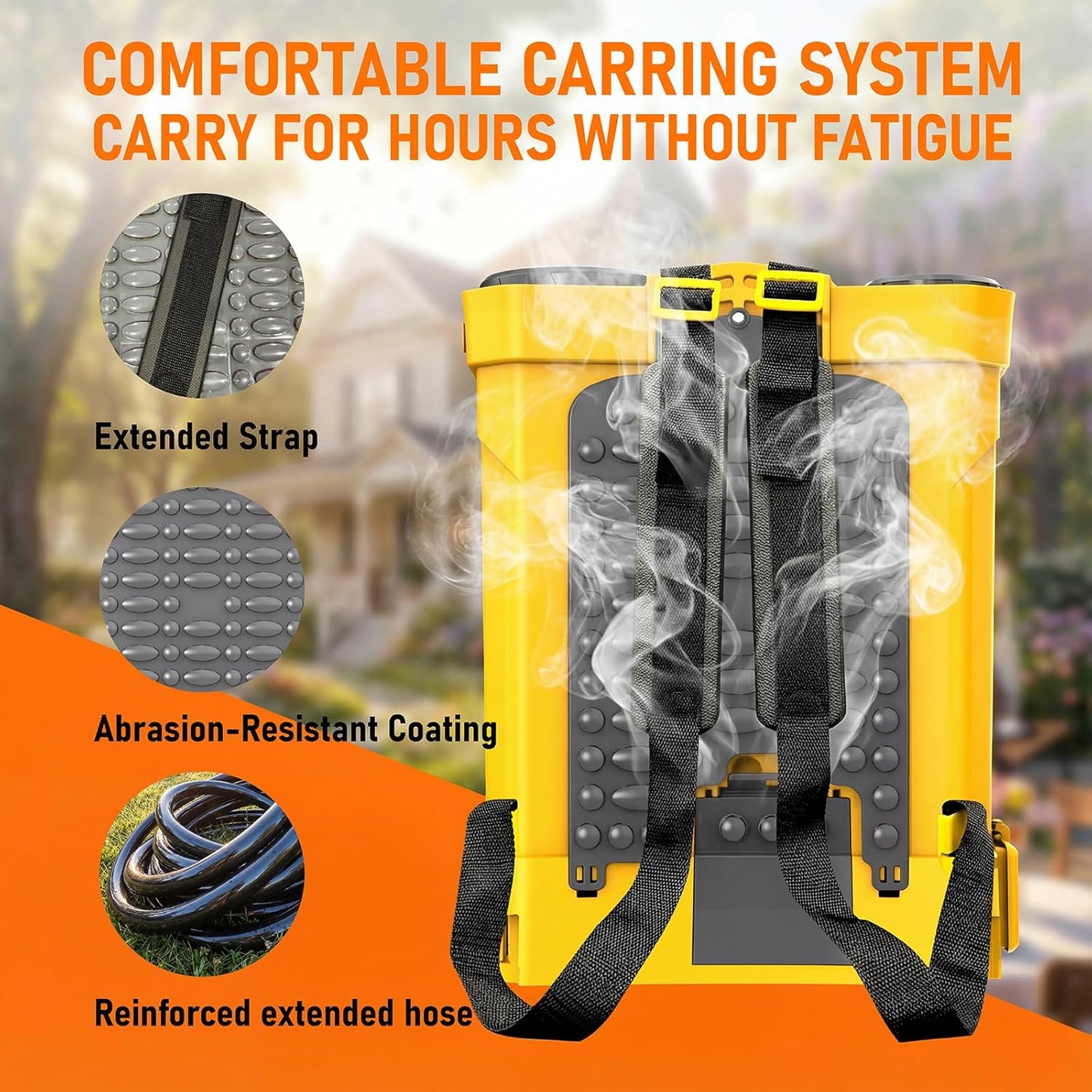 Battery Powered Backpack Sprayer Compatible with DeWalt 20V MAX Battery(No Battery) Electric Graden Sprayer,4 Gallon,100 PSI for Weeding, Spraying & Cleaning, 5 Nozzles