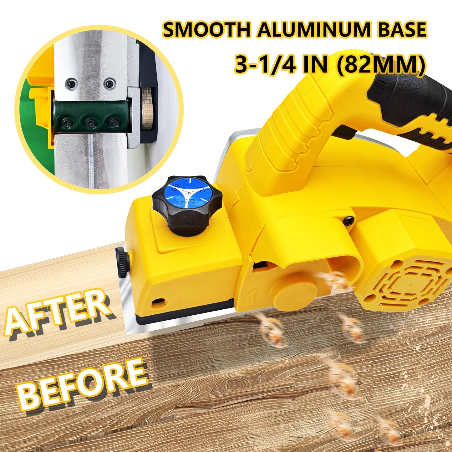 Cordless Brushless Handheld Planer Compatible with Dewalt 20V MAX Battery, 3-1/4″, 15000 RPM, Power Planer Tool Only (No Battery), Electric Wood Planer for Woodworking, Carpenter and Home DIY