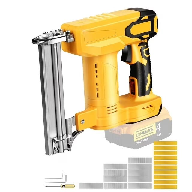 18 Gauge Brad Nailer/Narrow Crown Stapler Compatible with Dewalt 20V MAX Battery(NO Battery) 2 in 1 Cordless Nail Gun with 1000 Nails and 1000 Staples for Home Improvement. DIY and Woodworking